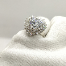 2.25Ct Heart Shape White Diamond 925 Sterling Silver Designer Engagement Ring - £96.51 GBP