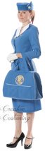 Tabi&#39;s Characters Women&#39;s Vintage/Retro Stewardess Dress (2X) - Blue - $349.99