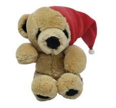 12&quot; Vintage Mary Meyer Brown Teddy Bear W/ Red Hat Stuffed Animal Plush Toy - £37.21 GBP