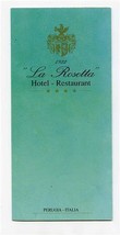 La Rosetta Hotel Restaurant Brochure Perugia Italy Michelin Star  - $17.82