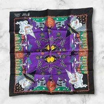 Vintage Paris Halloween Cotton Bandana Handkerchief Trick Or Treat Candy... - $7.91