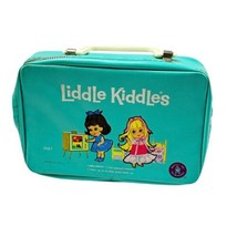 Mattel Liddle Kiddles Aqua Blue Vinyl Zippered Storage Case Vinyl 1967 - $39.15