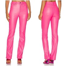 Pink Barbie Stylish Slim Fit Designer Women Winter 100% Lambskin Leather Pant - £84.82 GBP+