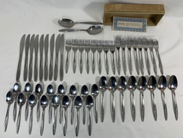 50 Pc Superior Stainless USA RADIANT ROSE - Service For 8+ 2 Serving Spoons - $99.00