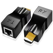 Hdmi Extender Over Cat 5E/6, Hdmi To Rj45 Ethernet Network Converter 2 Ports, Su - £14.46 GBP