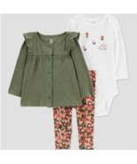 Carter&#39;s Just One You Baby Girls&#39; 3Month Floral Long Sleeve Top Bottom S... - $9.99