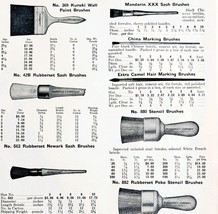 1922 N.T. Bushnell Stencil &amp; Sash Brushes Advertisement Catalogue Hardwa... - $469.08 MXN
