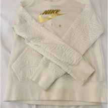 Nike Girls Air Fleece Top - White/Gold - $11.09