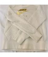Nike Girls Air Fleece Top - White/Gold - $11.09