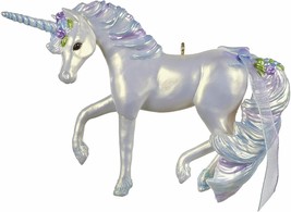 Hallmark 2020 Fantastic Unicorn Horse Sparkles &amp; Glitters Purple &amp; Blue Ornament - £22.71 GBP