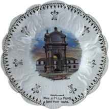 Antique Souvenir Commemorative Plate Sandpoint Idaho J. M. La Fond Plymouth Rock - £18.27 GBP