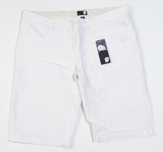 Orage White Pin Stripe Bermuda Shorts Women&#39;s Junior Size 7 NWT - £35.08 GBP