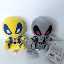 Lot of 2 Funko Mopeez Inverse Deadpool Plush Marvel Yellow Grey  5&quot; Plush - £15.81 GBP