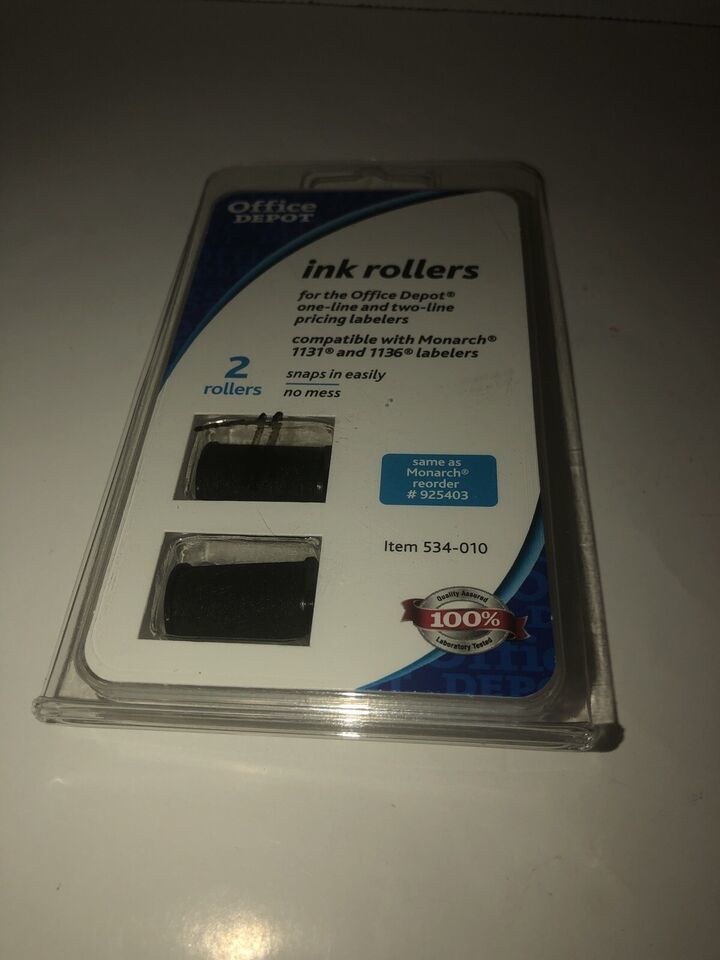 NEW Office Depot Brand Ink Rollers For Monarch Pricemarkers, Pack Of 2 SHIPN24HR