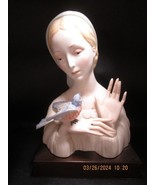Madonna With Blue Bird-Color - by CYBIS  11&quot;  vintage 1950s - $4,704.19 MXN