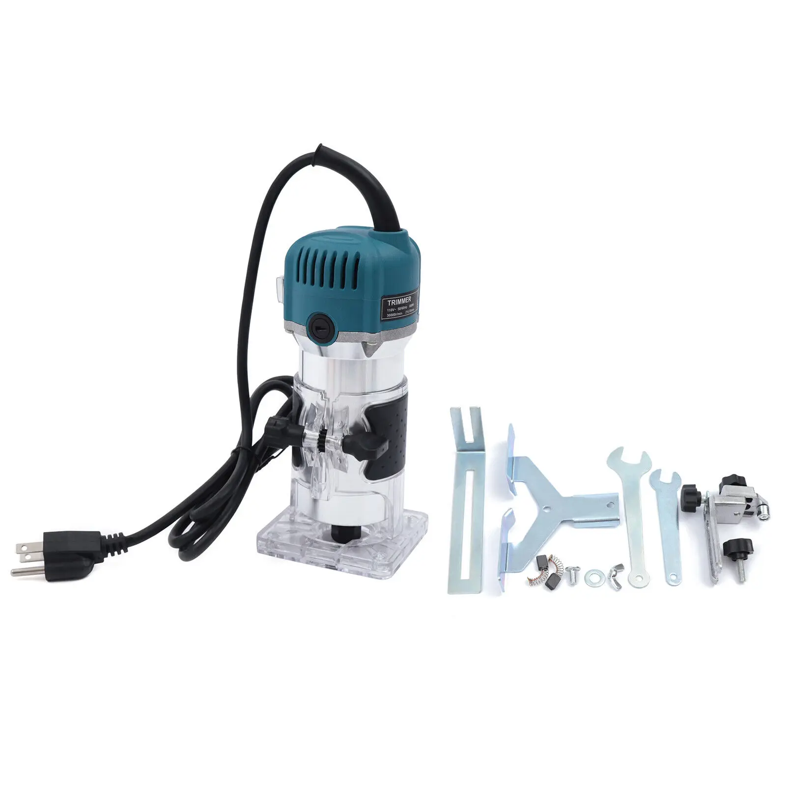 1/4&quot; Electric Compact Router wor Hand Tmer with Six Adjustable Speeds Transparen - $119.51