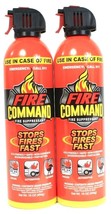 2 Fire Command 16 Oz Safe Non Corrosive Fast Acting Stops Fires Fast Sup... - £33.82 GBP