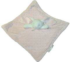 BLANKETS BEYOND PINK WHITE BUNNY PLUSH SECURITY BLANKET 15&quot; NUBBY BABY TOY - £7.55 GBP