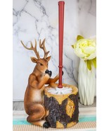 Ebros Rustic Wildlife Animal Stinky Potion Toilet Brush &amp; Tree Stump Bas... - $74.69 CAD