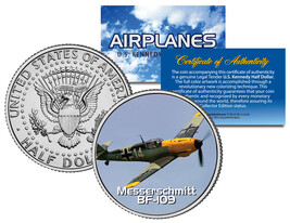 MESSERSCHMITT BF-109 * Airplane Series * JFK Kennedy Half Dollar US Coin - $241.38 MXN