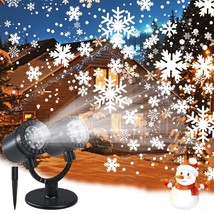 Christmas Double Head Snowflake Projection Lights, Outdoor Led Christmas... - $32.99