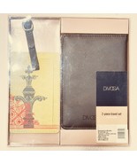 DiVOGA 2-Piece Travel Set: Leatherette Passport Holder &amp; Luggage Tag Bla... - $13.49