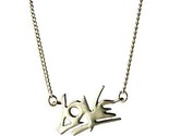 New Fragments Shiny Gold Plated Love Pendant 16&quot;+2&quot; Necklace Valentines NWT - £12.04 GBP