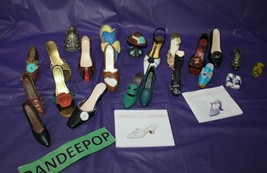 22 Piece Nostalgia And Other Miniature Shoe Figurines Dress Form And Hat  - £98.93 GBP