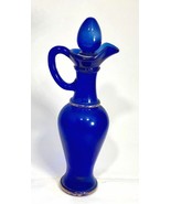 Vintage Avon Collector Bottle, Cobalt Blue Glass Cruet, Tall, Stopper Lid - £9.24 GBP