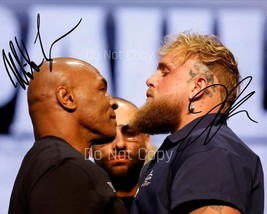 Mike Tyson &amp; Jake Paul Signed Photo 8X10 Autographed Reprint Boxing Match - £15.72 GBP