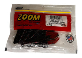 Zoom  Bait Company Lil&#39; Critter Craw  Blk Red/Red Crawdad 12pk 014-092  3.5” NWT - £4.58 GBP