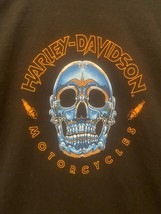 Harley-Davidson H-D T-Shirt Tee Pacific Junction Iowa 2022 Blue Metal Skull 5XL - £35.02 GBP