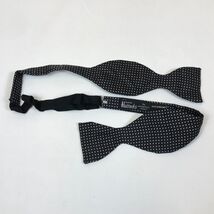 Harrods by Frederick Theak Woven Silk Self Bow Tie Made in England Adjus... - $29.69