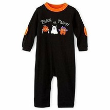 Baby Boy&#39;s Black Trick Or Treat Romper One-Piece Pajama, Size 3 Months - $5.93