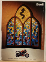 2000 Buell Motorcycle Stained Glass Magazine Print Ad - £3.31 GBP