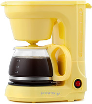Holstein Housewares - 5-Cup Compact Coffee Maker, Yellow - Convenient an... - $62.99