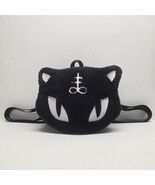 Killstar Black Cat Lucipurr White Embroidered Eyes Plush Backpack Bag - $3,521.76 MXN