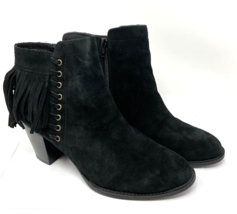 Söfft Women&#39;s Suede Booties with Fringe Black Size 9.5 Never Worn #1426521 - £22.41 GBP