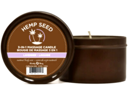 Earthly Body Hemp Seed 3-In-1 MASSAGE CANDLE (3 Piece Set ~ 3 Scents) 6 ... - £23.59 GBP