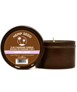 Earthly Body Hemp Seed 3-In-1 MASSAGE CANDLE (3 Piece Set ~ 3 Scents) 6 ... - $556.23 MXN