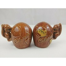 Colorado Acorns With Squirrels Salt &amp; Pepper Shakers Made In Japan - £6.18 GBP