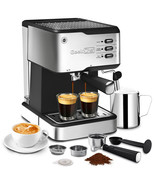 Espresso Machine 20 Bar Pressure Cappuccino Latte Maker Coffee Machine - £98.04 GBP