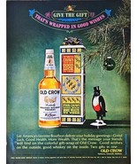Old Crow Christmas Penguin Two Crows Straight Bourbon Whiskey -1965 VTG ... - $12.02 CAD