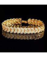 Women&#39;s 7Ct Round Cut Lab Created Diamond Tennis Bracelet 14K Yellow Gol... - $6,675.21 MXN