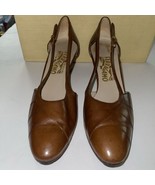 Salvatore Ferragamo Saks Fifth Avenue Brown Heels w/Taps &amp; Buckle 9.5AAA... - $736.23 MXN