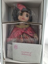 Baby Marie Osmond 15&quot; Doll Adora Belle Holiday 2004 Brunette Red Gold Dress - $56.08