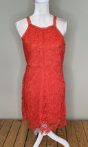 she + sky NWT women’s sleeveless lace midi dress size L red R9 - £14.17 GBP