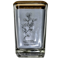 Yankee Candle Refreshing Eucalyptus &amp; Mint Coconut Soy Wax 2 Wick Square Glass - £28.50 GBP