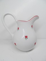 RB Bernarda Portugal White &amp; Red Tulip Pitcher Approx. 7&quot;T X 5&quot;W - £22.02 GBP