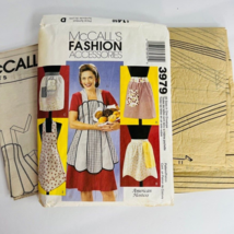 Vtg McCalls American Hostess 5 Apron Styles S M L XL 3979 - £11.98 GBP